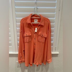 Aerie | Oversized Waffle Button Down